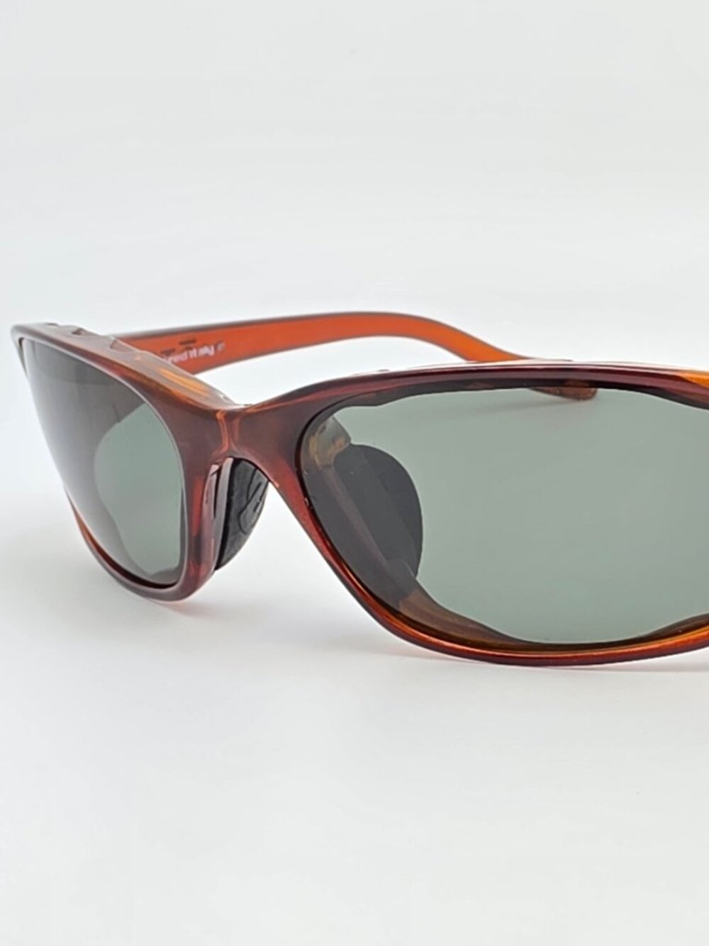 Native Throttle Lager Frame Polarized Green Lens Sunglasses Italy 57-16-128